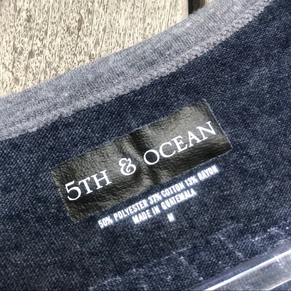 5th & OCEAN Grey Red And Navy Indie 500 Tank Top - Picture 6 of 6